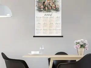 Hanging Scroll Canvas Calendar